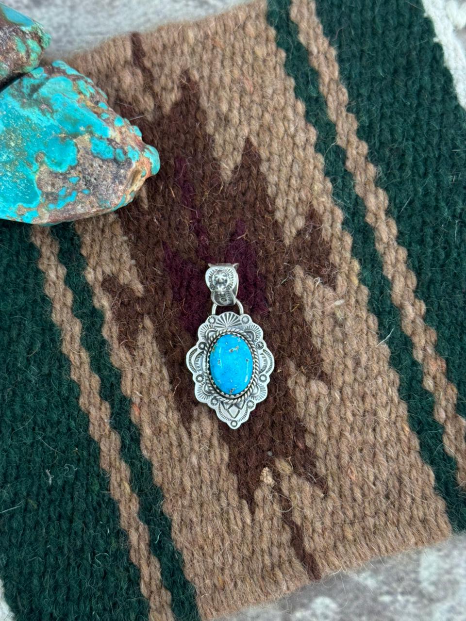 Handmade Sterling Silver Sierra Bella Pendant "Signed Nizhoni"