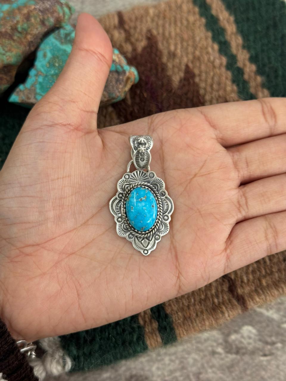 Handmade Sterling Silver Sierra Bella Pendant "Signed Nizhoni"