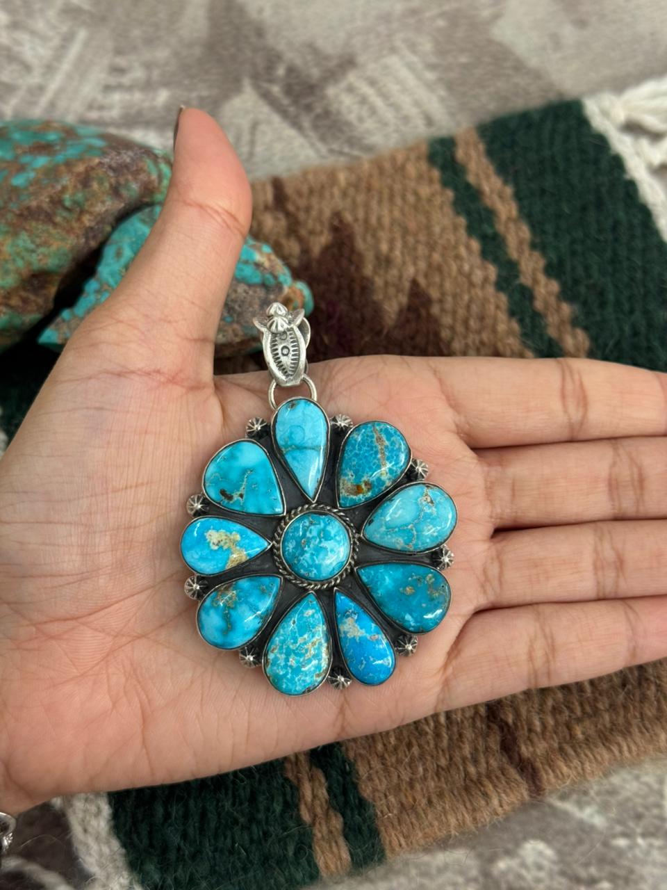 Handmade Sterling Silver Sierra Bella Pendant "Signed Nizhoni"