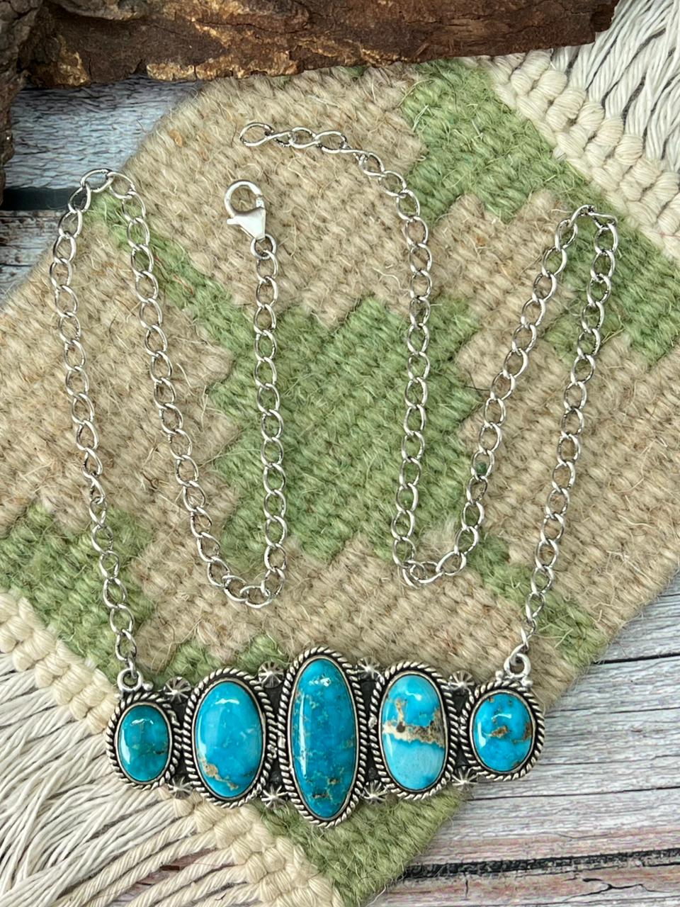 Handmade Sterling Silver Sierra Bella Necklace "Signed Nizhoni"