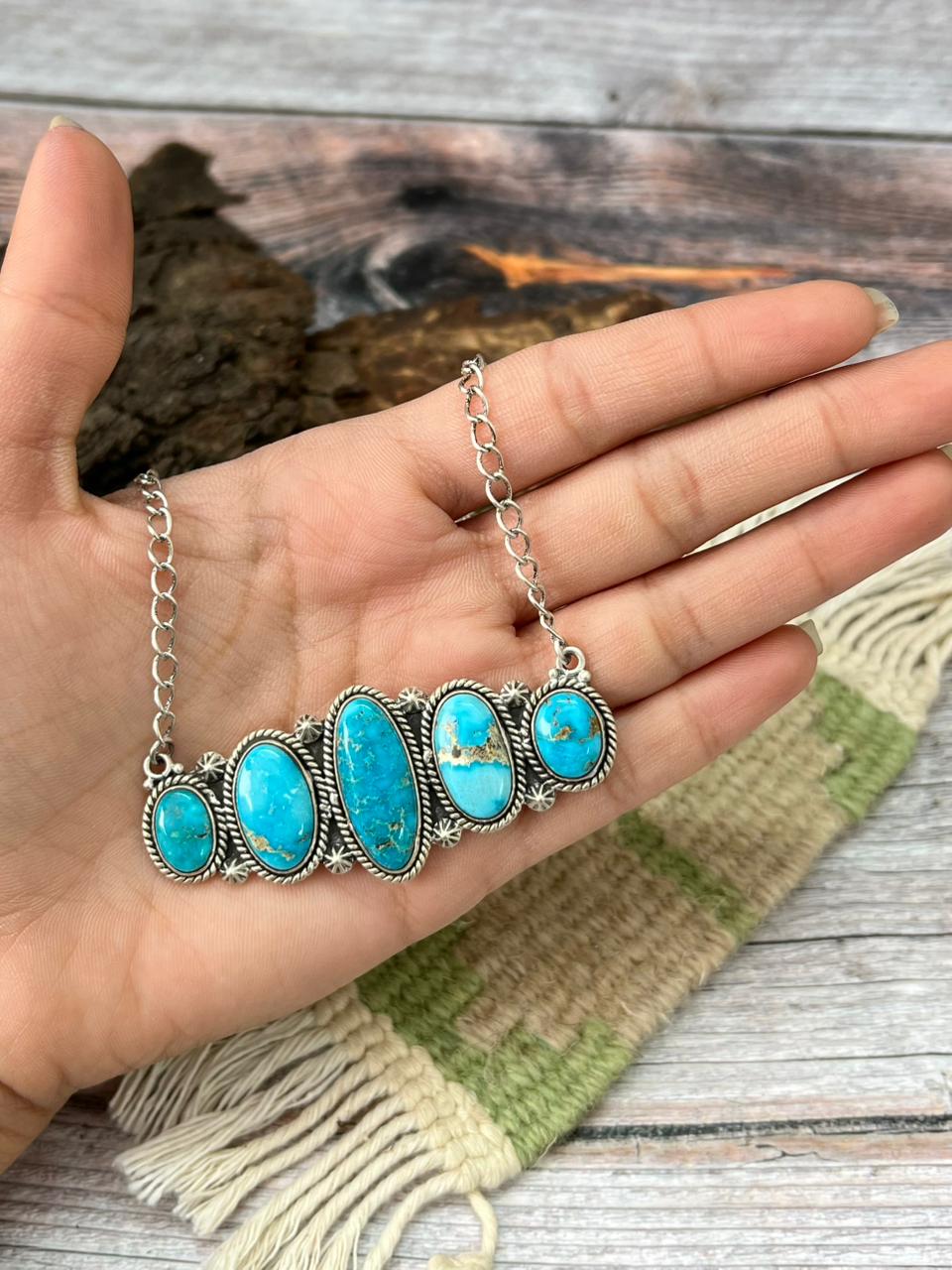 Handmade Sterling Silver Sierra Bella Necklace "Signed Nizhoni"