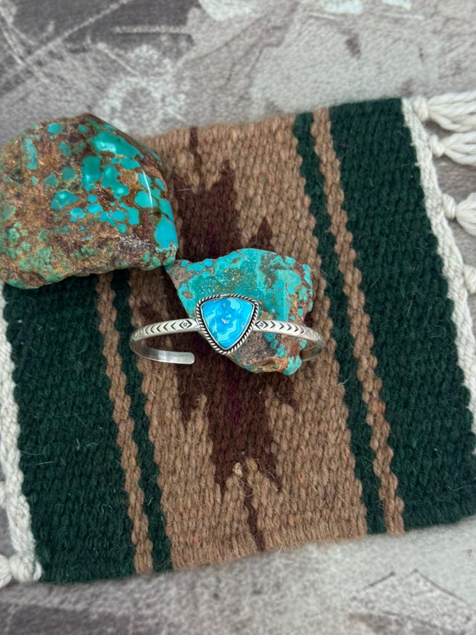 Handmade Sterling Silver Sierra Bella Cuff Bracelet "Signed Nizhoni"