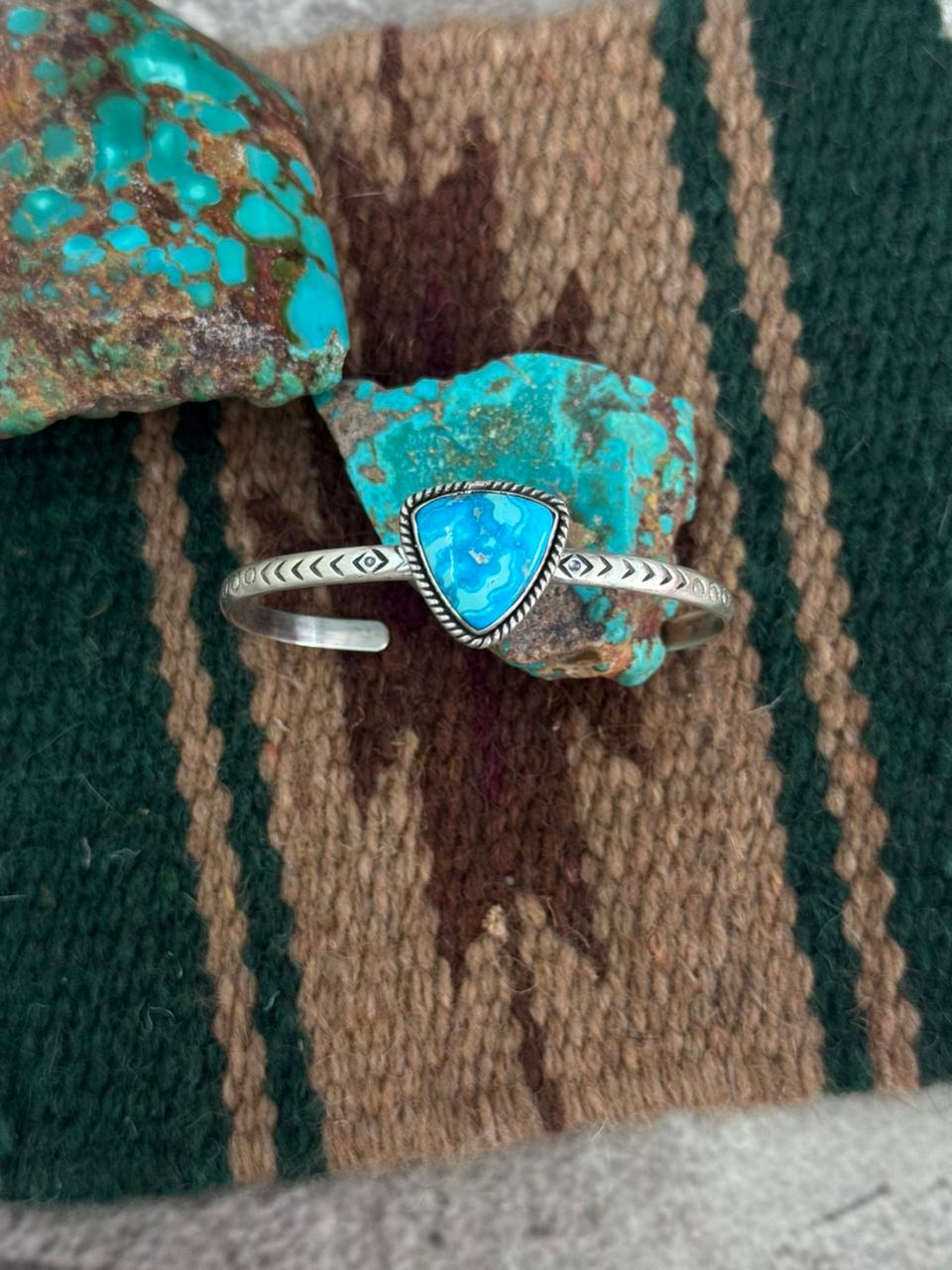 Handmade Sterling Silver Sierra Bella Cuff Bracelet "Signed Nizhoni"