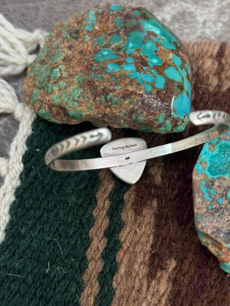 Handmade Sterling Silver Sierra Bella Cuff Bracelet "Signed Nizhoni"