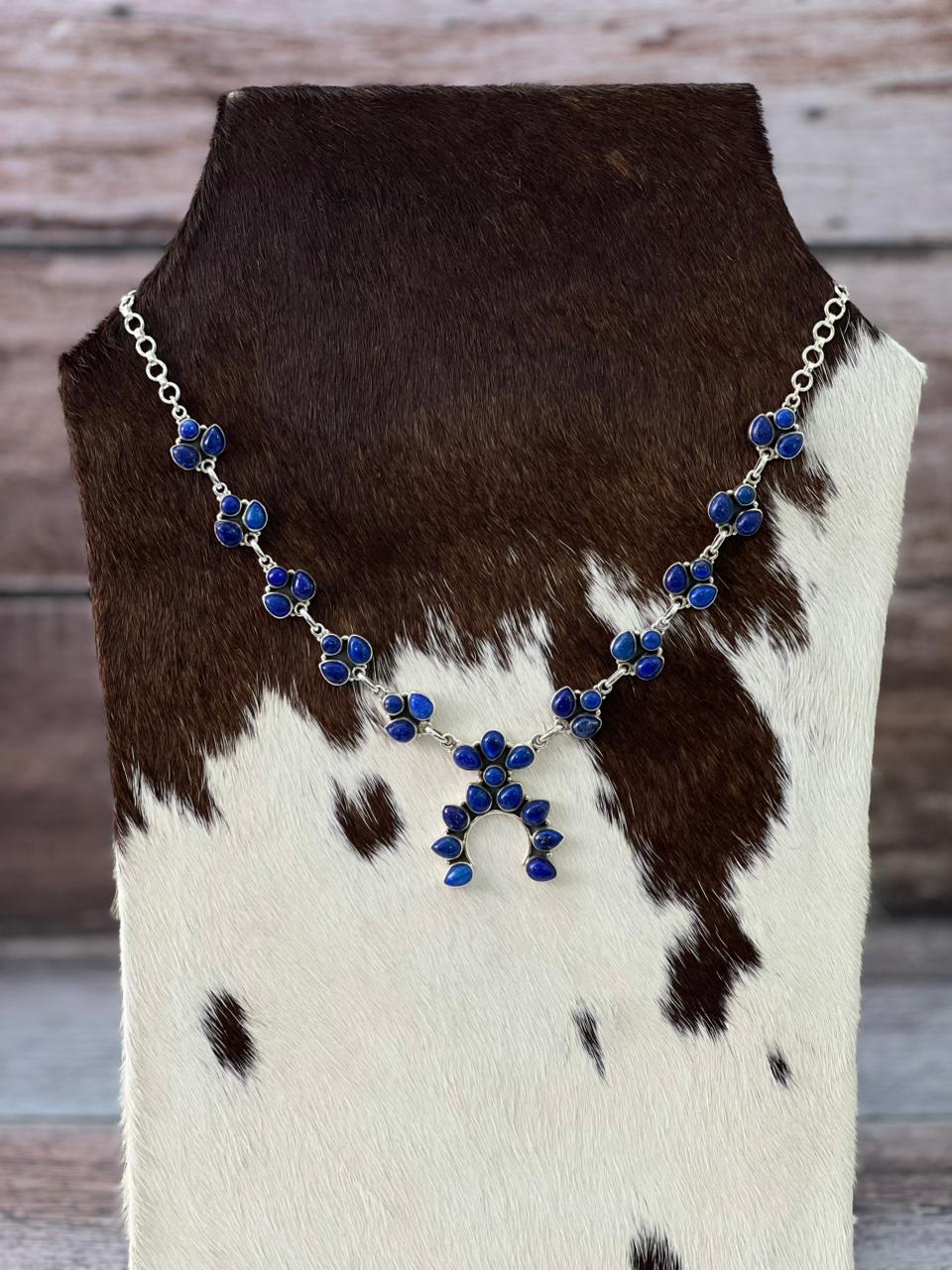 Handmade Sterling Silver Multi Stones Naja Necklace "Signed Nizhoni"