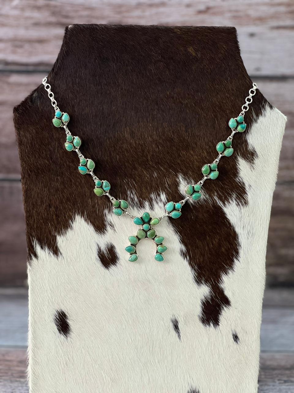 Handmade Sterling Silver Multi Stones Naja Necklace "Signed Nizhoni"