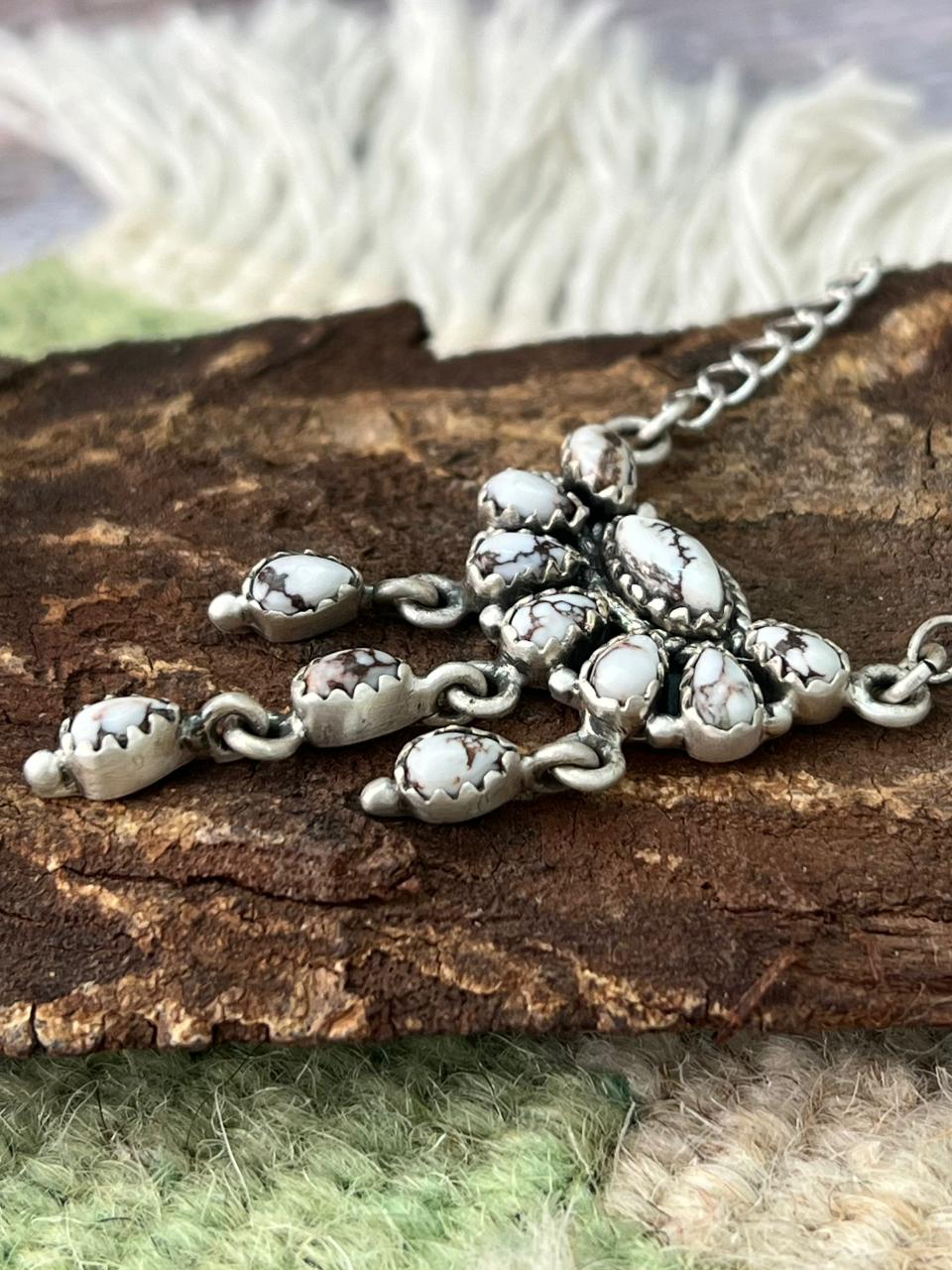 Handmade Sterling Silver Wildhorse Necklace "Signed Nizhoni"