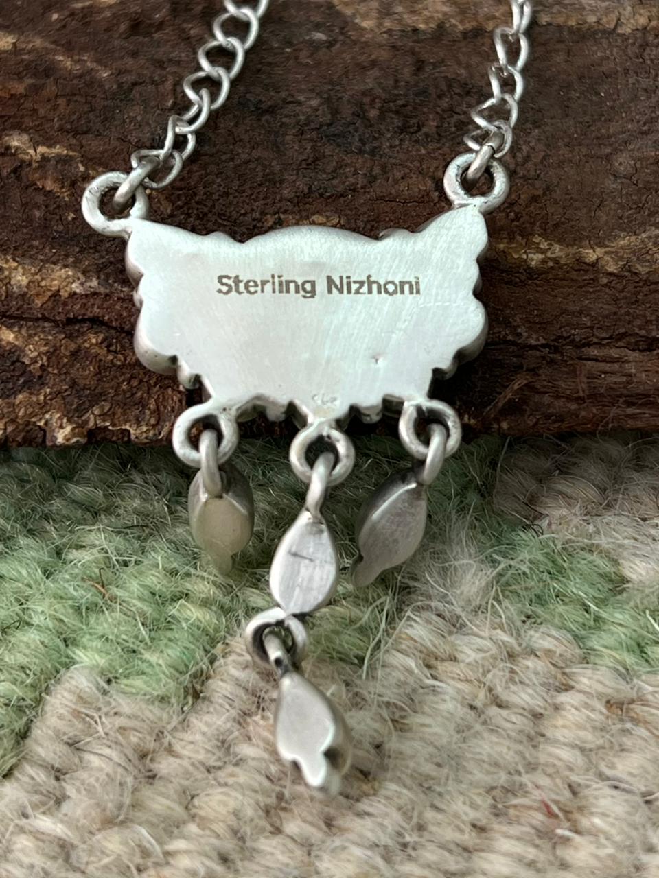 Handmade Sterling Silver Wildhorse Necklace "Signed Nizhoni"