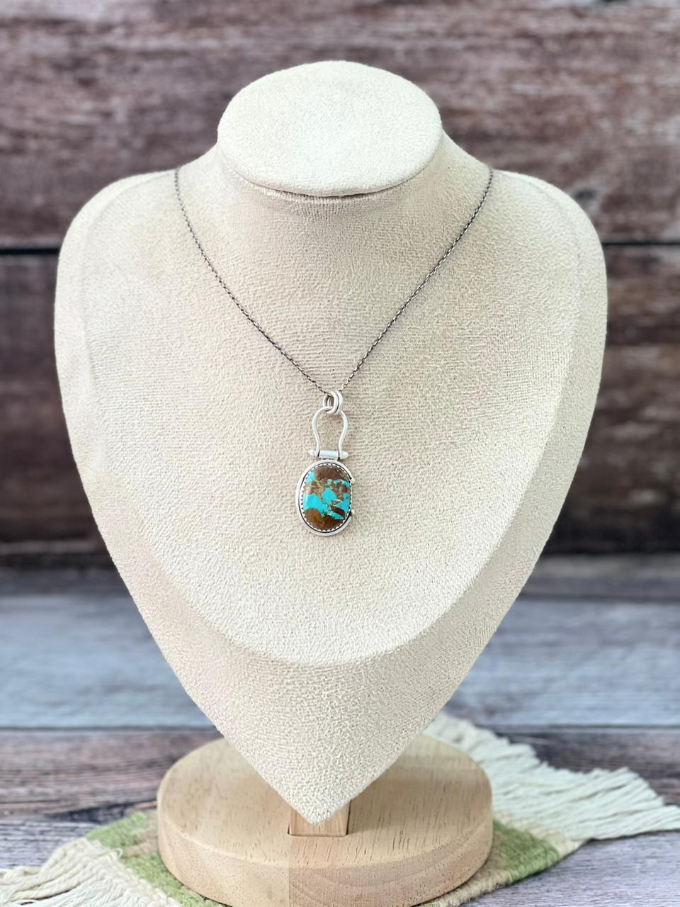 Handmade Sterling Silver Royston Ribbon Necklace "Signed Nizhoni"