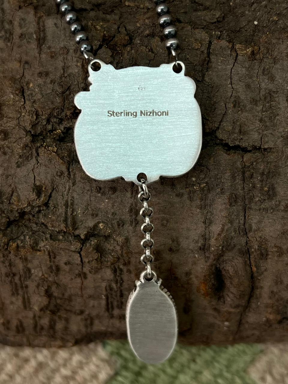 Handmade Sterling Silver Beaded Sierra Bella Necklace "Signed Nizhoni"