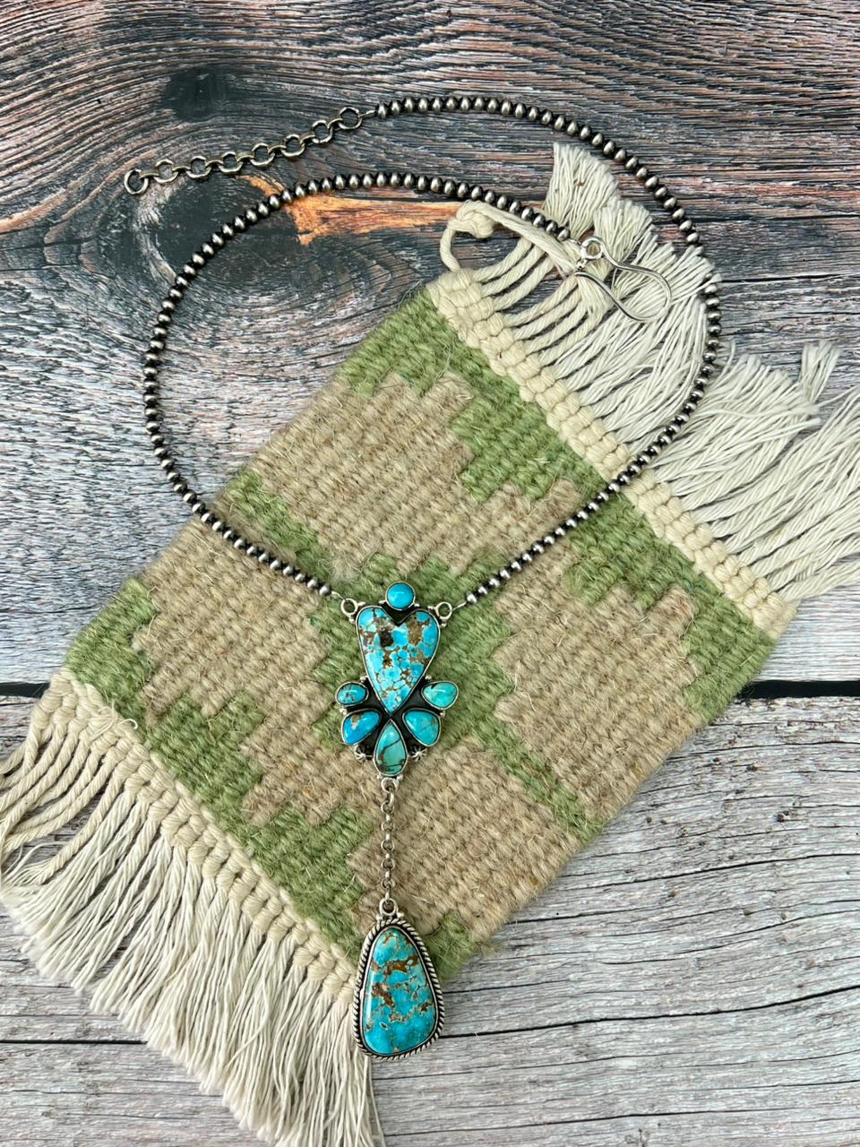 Handmade Sterling Silver Beaded Sierra Bella Necklace "Signed Nizhoni"