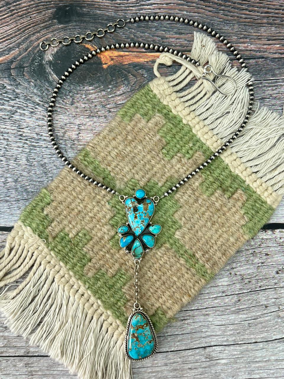 Handmade Sterling Silver Beaded Sierra Bella Necklace "Signed Nizhoni"