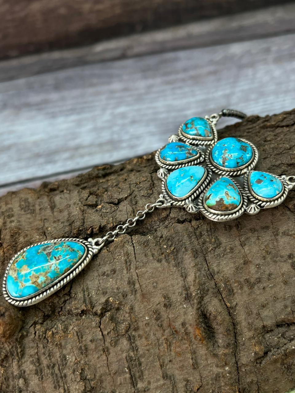 Handmade Sterling Silver Beaded Sierra Bella Necklace "Signed Nizhoni"