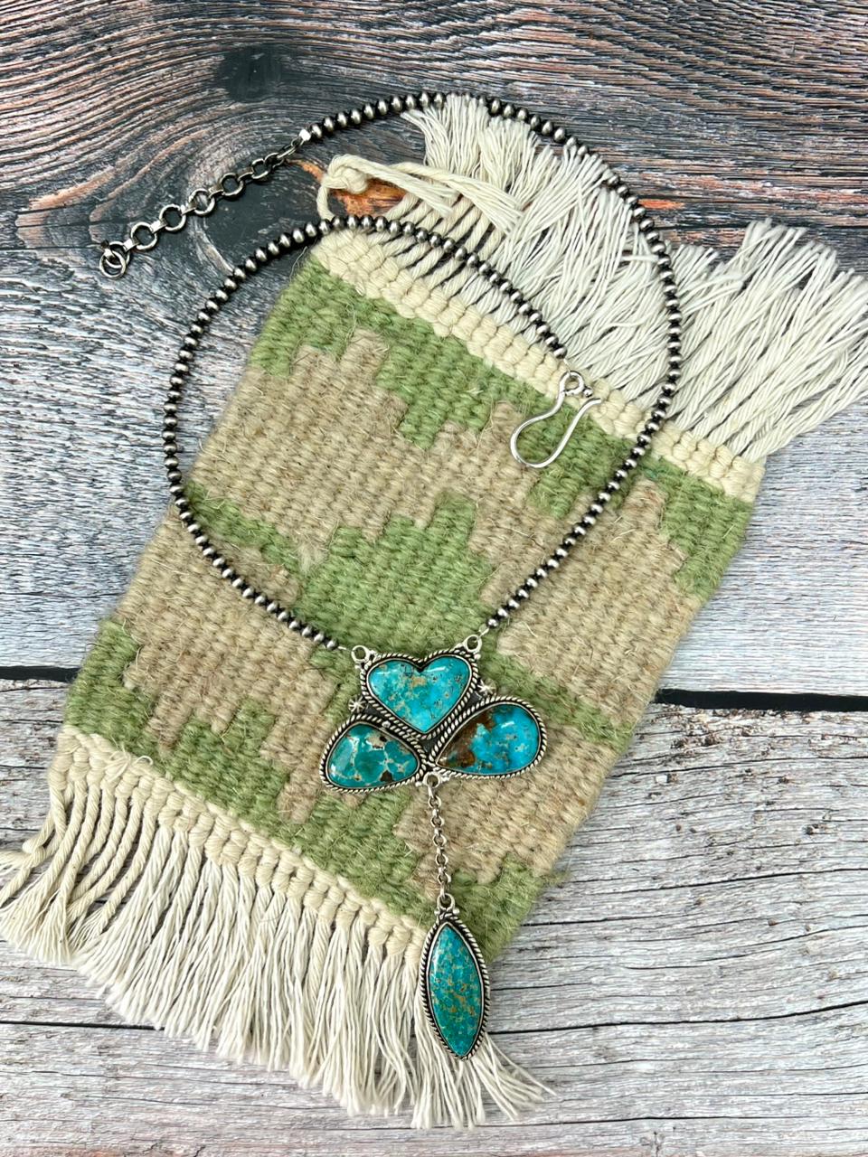 Handmade Sterling Silver Beaded Sierra Bella Necklace "Signed Nizhoni"