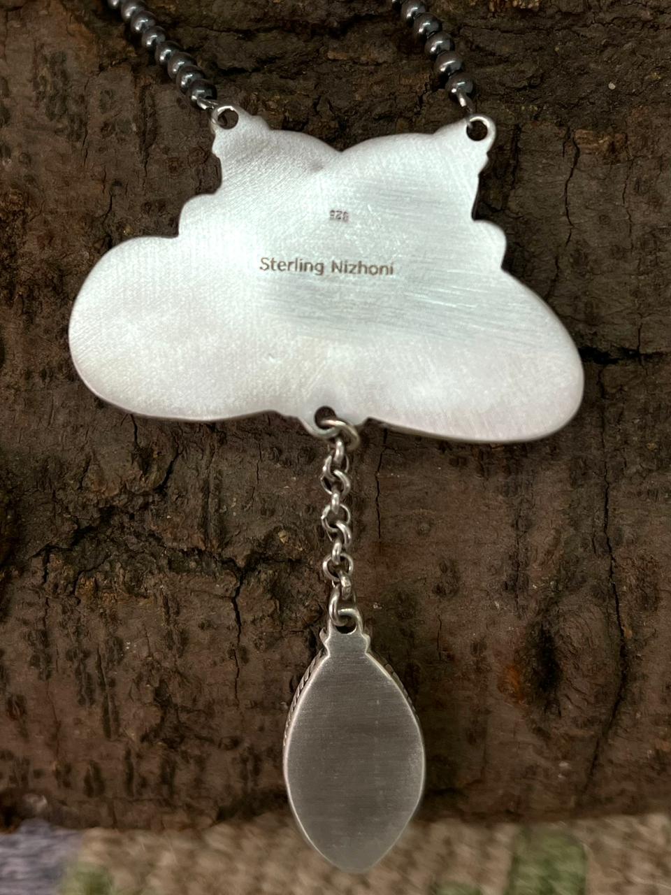 Handmade Sterling Silver Beaded Sierra Bella Necklace "Signed Nizhoni"