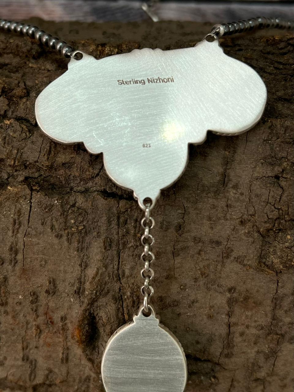 Handmade Sterling Silver Beaded Sierra Bella Necklace "Signed Nizhoni"