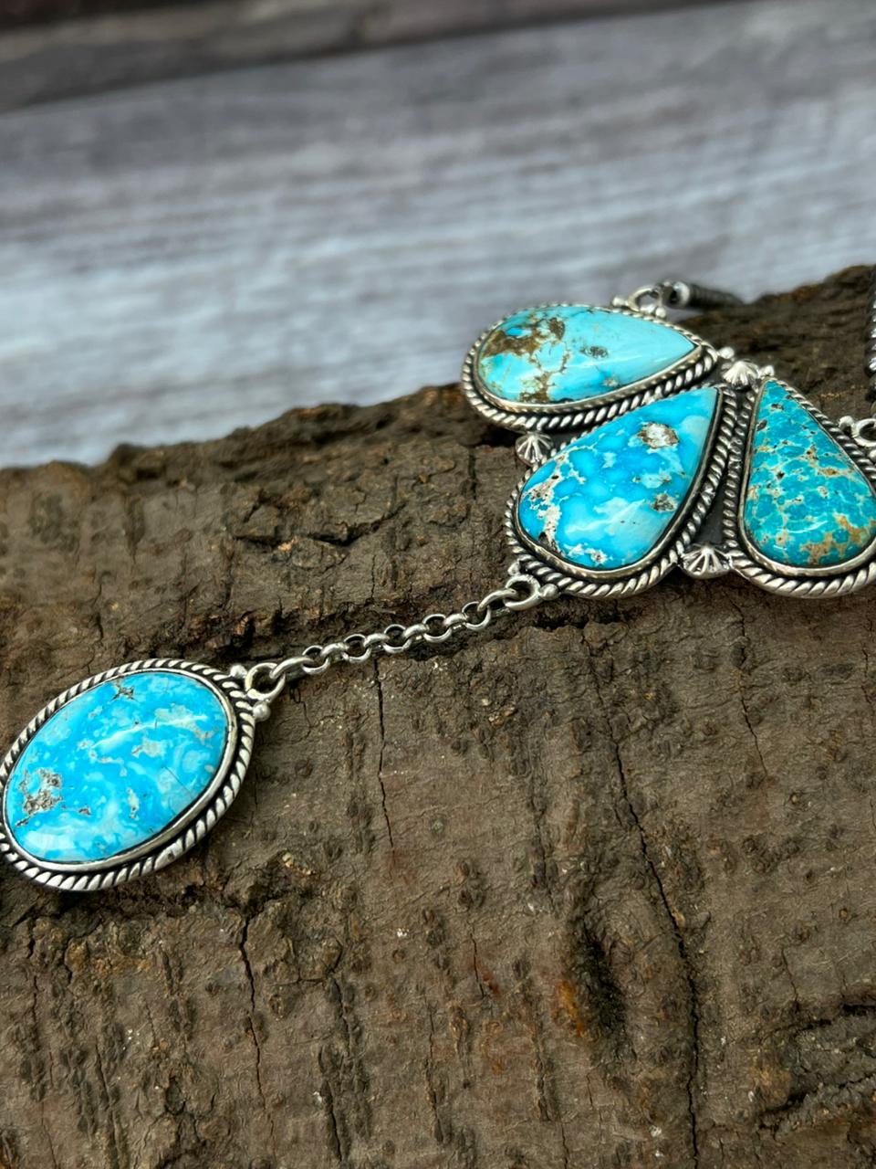 Handmade Sterling Silver Beaded Sierra Bella Necklace "Signed Nizhoni"