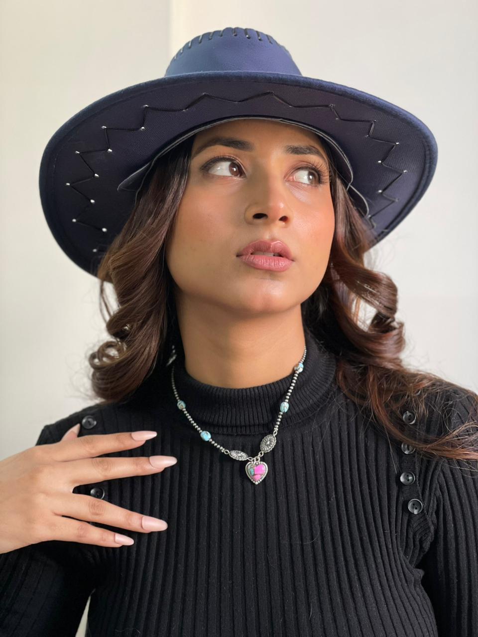 Handmade Sterling Silver Cotton Candy Beaded Necklace "Signed Nizhoni"