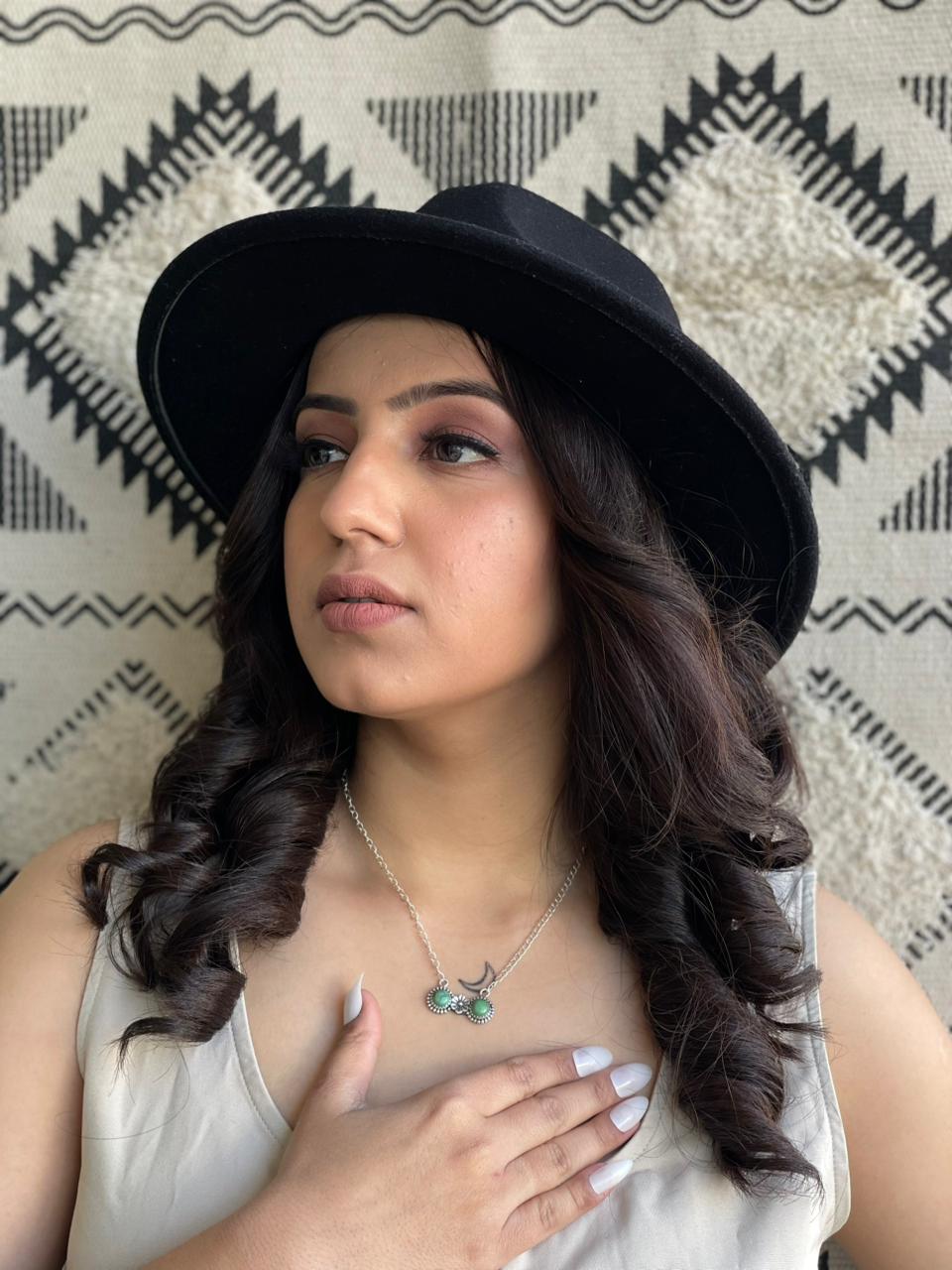 Handmade Sterling Silver Kingman Turquoise Necklace "Signed Nizhoni"