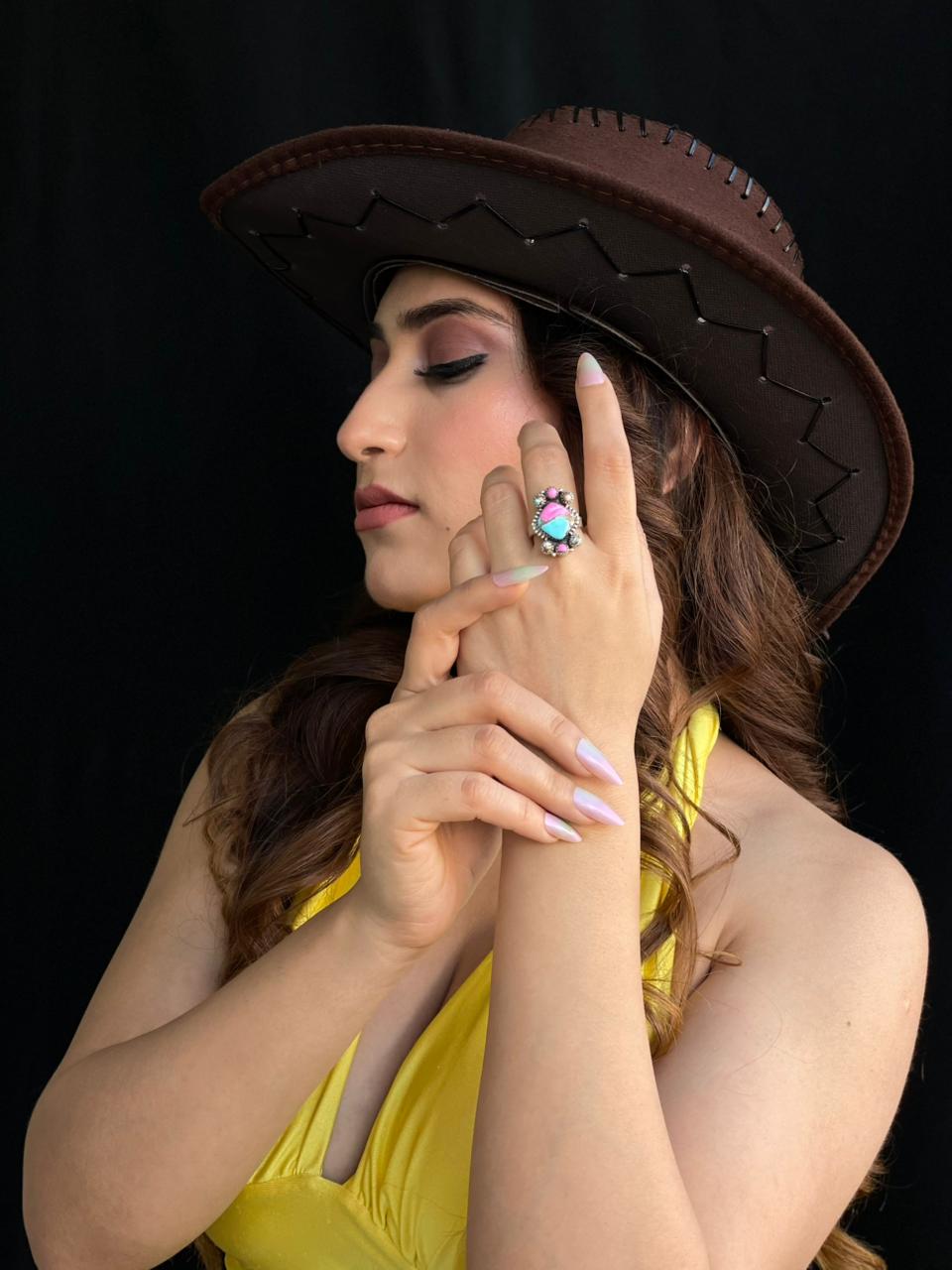 Handmade Sterling Silver Cotton Candy Adjustable Ring "Signed Nizhoni" (3)