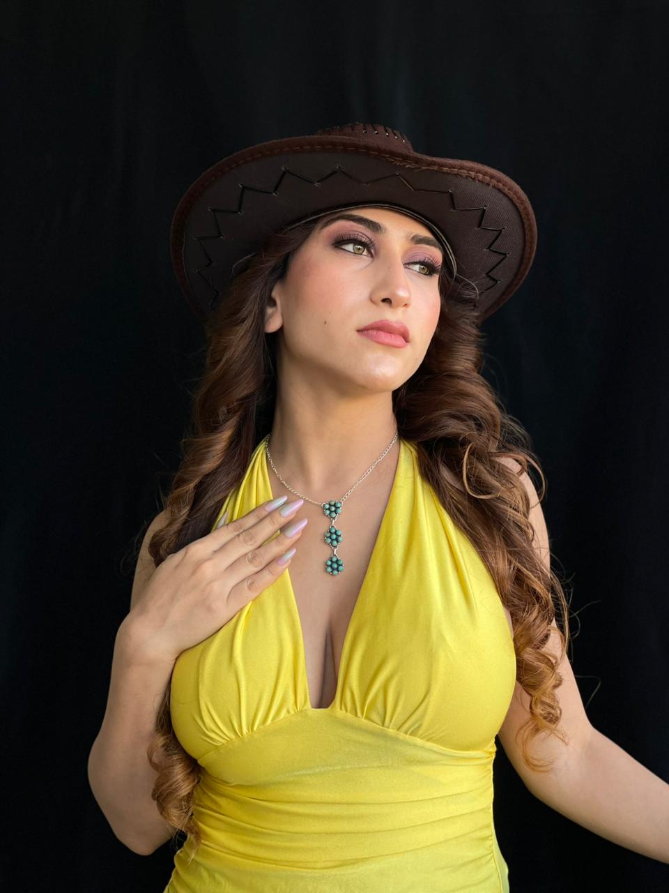 Handmade Sterling Silver Kingman Turquoise Necklace "Signed Nizhoni"