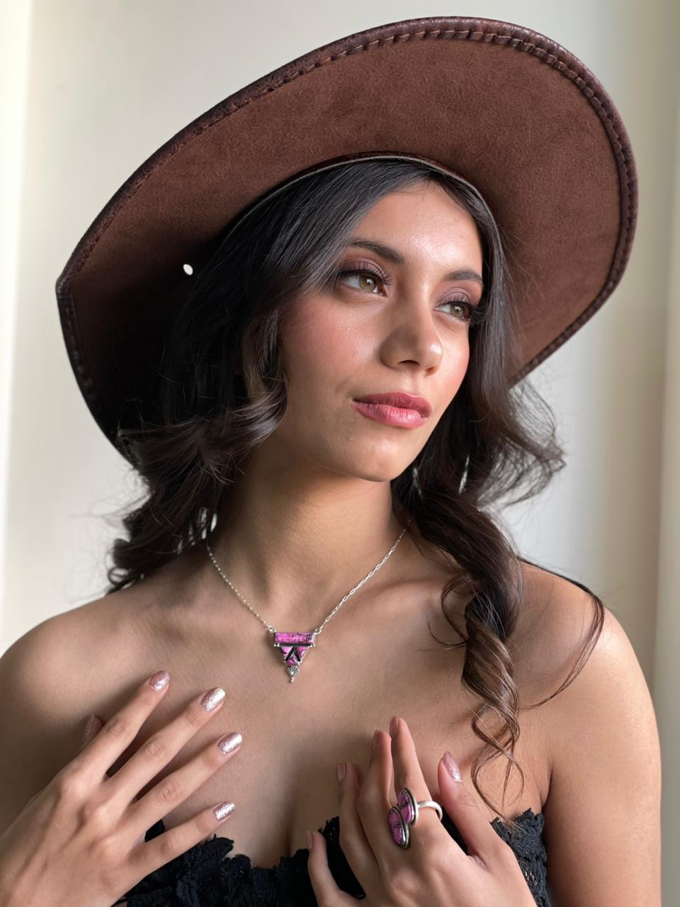 Handmade Sterling Silver Cherry Blossom Necklace "Signed Nizhoni"