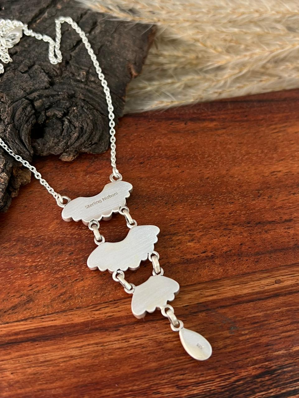 Handmade Sterling Silver Cotton Candy Necklace "Signed Nizhoni"