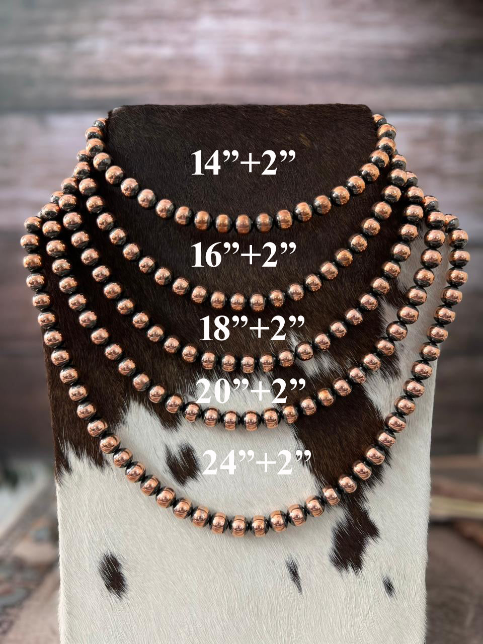 Handmade Copper Beaded 10MM Necklace