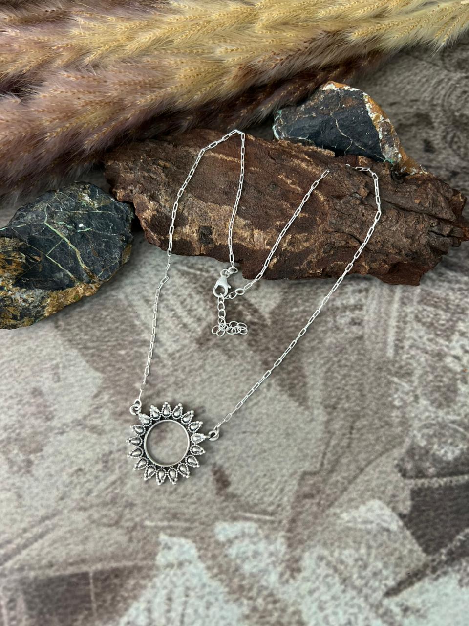 Handmade Sterling Silver Necklace "Signed Nizhoni"