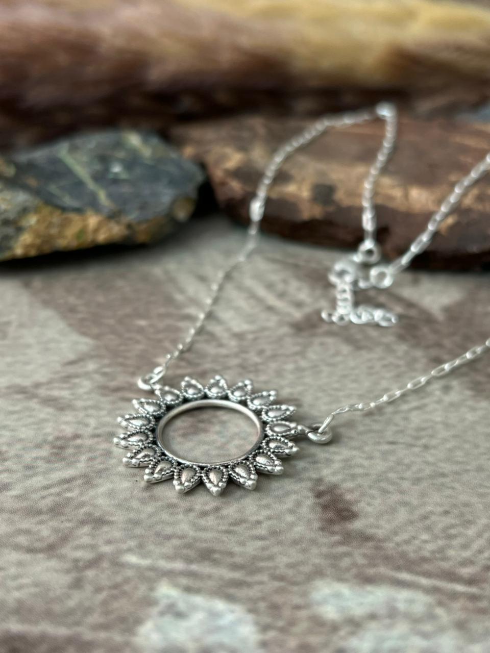 Handmade Sterling Silver Necklace "Signed Nizhoni"