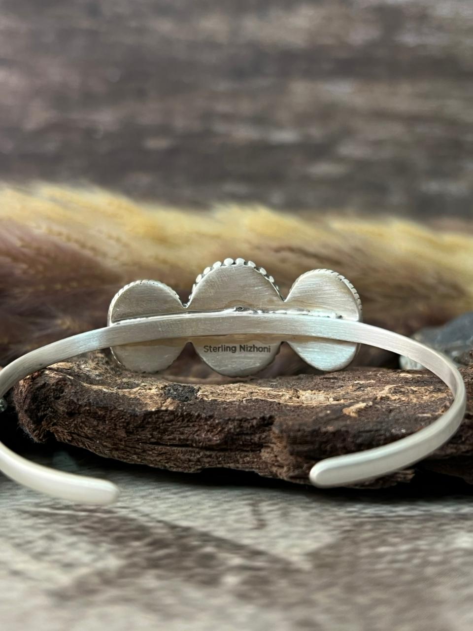 Handmade Sterling Silver Santa Maria Cuff Bracelet "Signed Nizhoni"