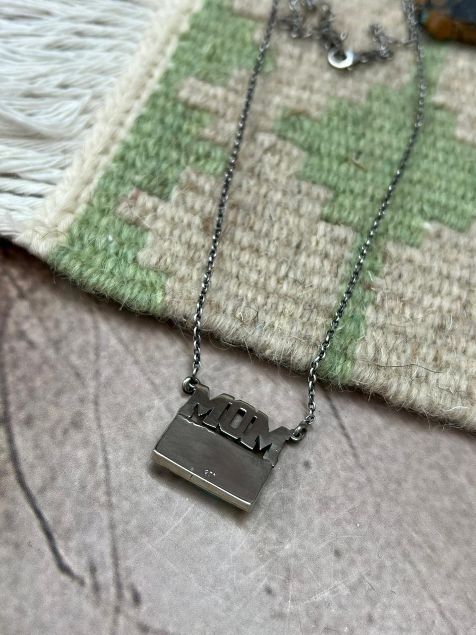 Handmade Sterling Silver Mama Collection: Kingman Turquoise Necklace