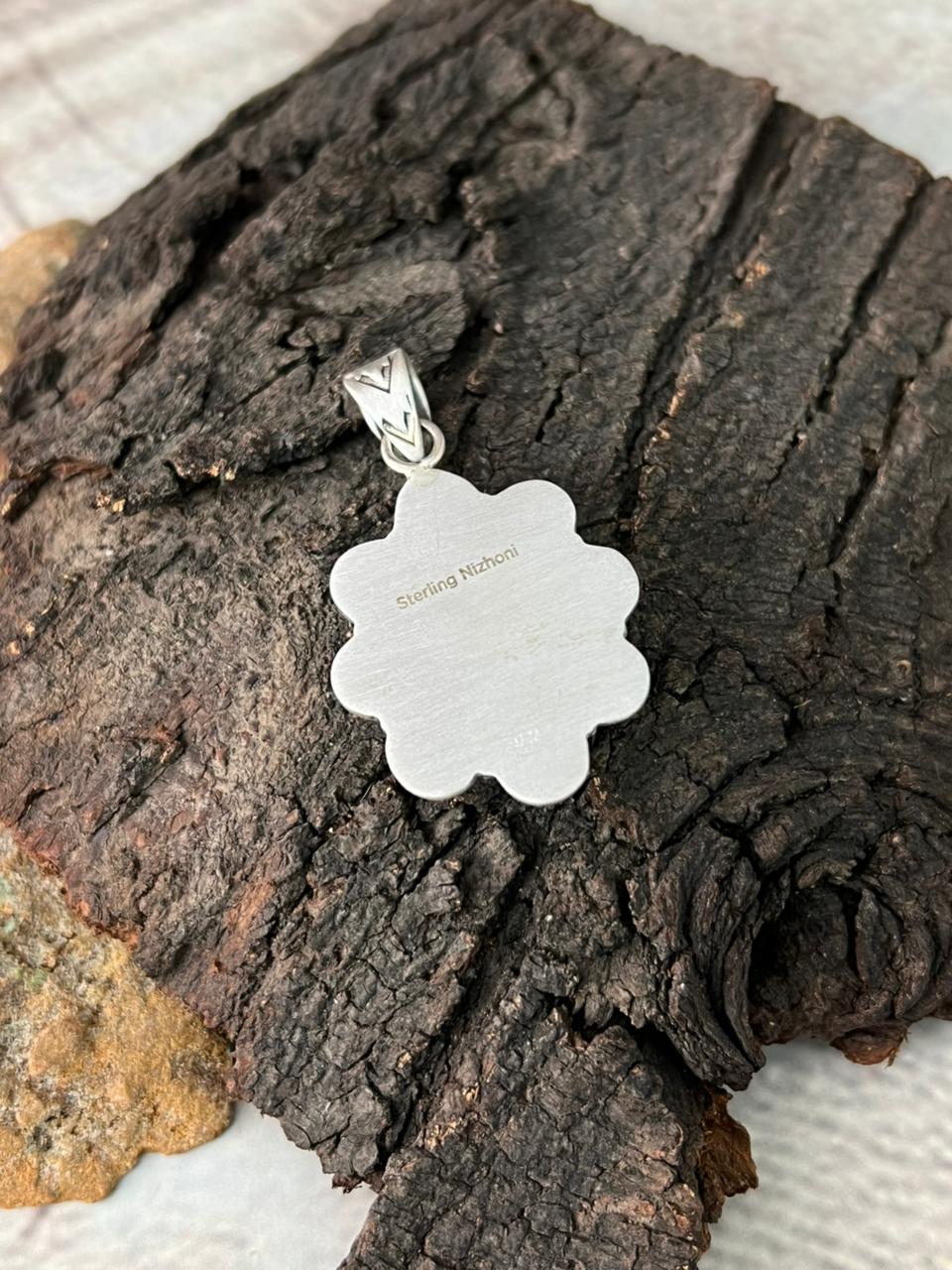 Handmade Sterling Silver Cotton Candy Pendant "Signed Nizhoni"