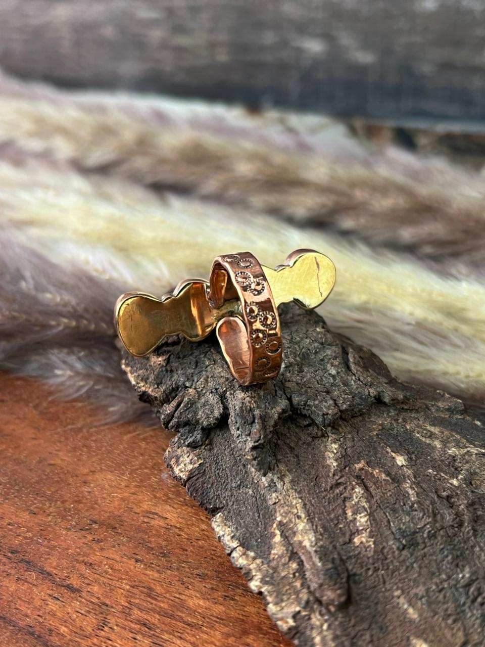 Handmade Copper Collection: Kingman Turquoise Adjustable Ring