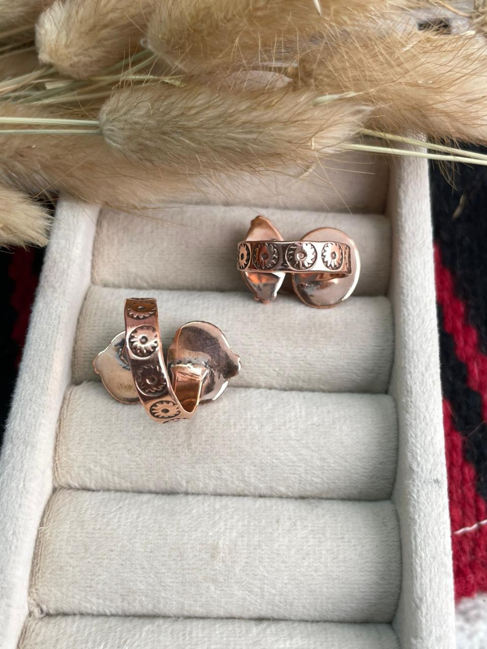 Handmade Copper Sierra Bella Turquoise Adjustable Ring