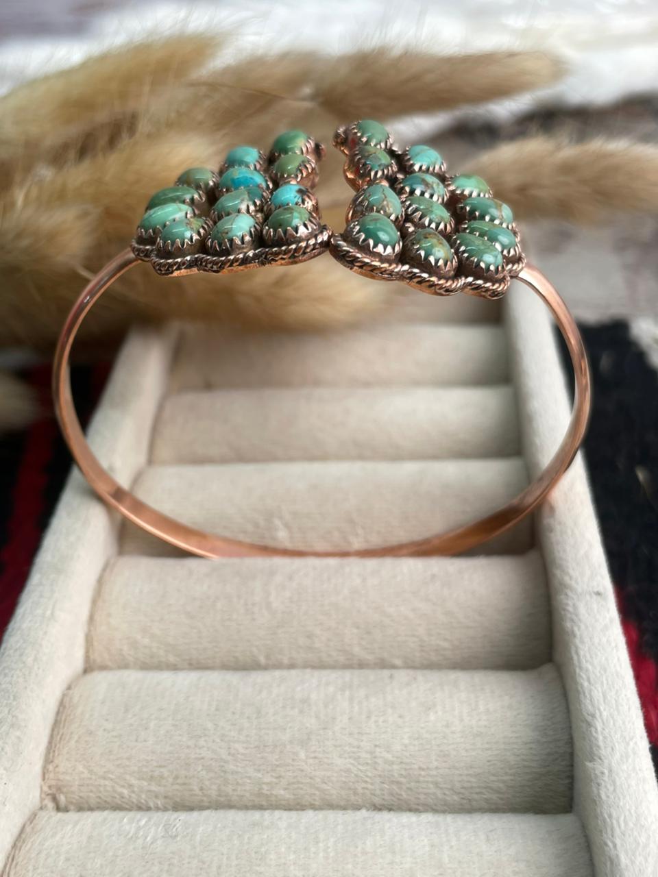 Handmade Copper Collection: Kingman Turquoise Cuff Bracelet