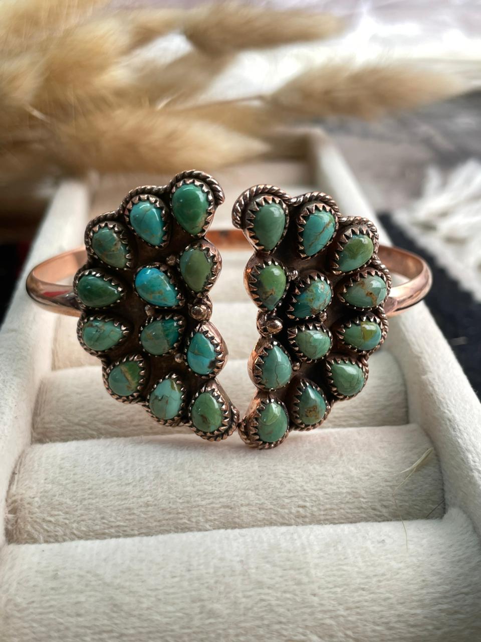 Handmade Copper Collection: Kingman Turquoise Cuff Bracelet
