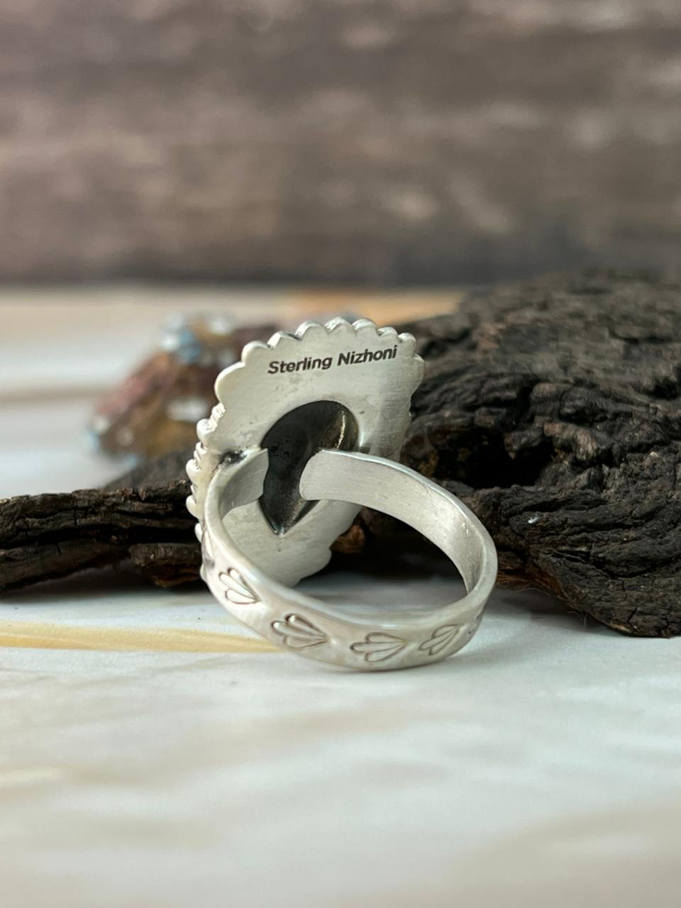 Handmade Sterling Silver Adjustable Ring "Signed Nizhoni"