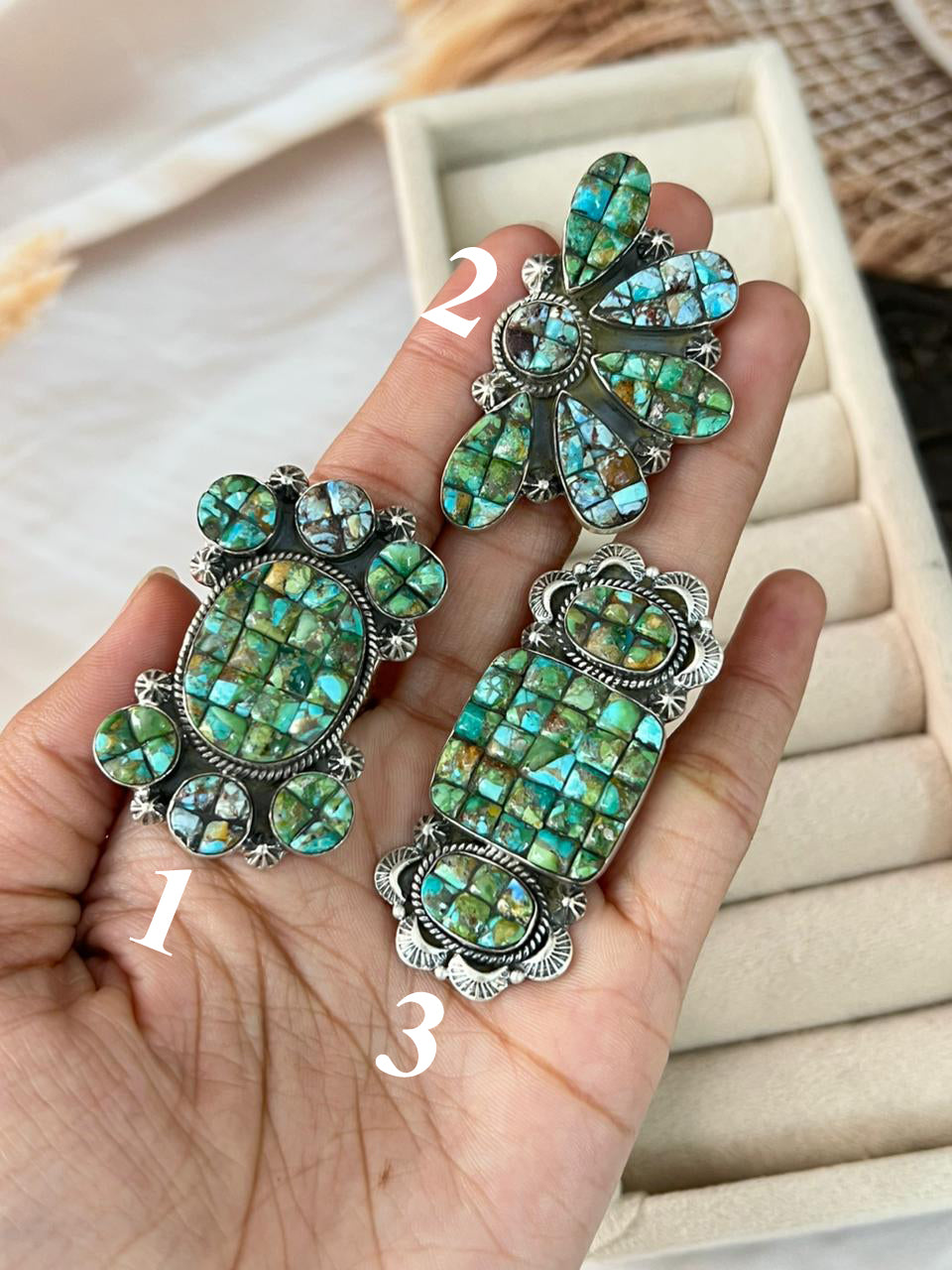 Handmade Sterling Silver Sonoran Cobble Collection: Sonoran Mountain Turquoise Adjustable Ring "Signed Nizhoni"