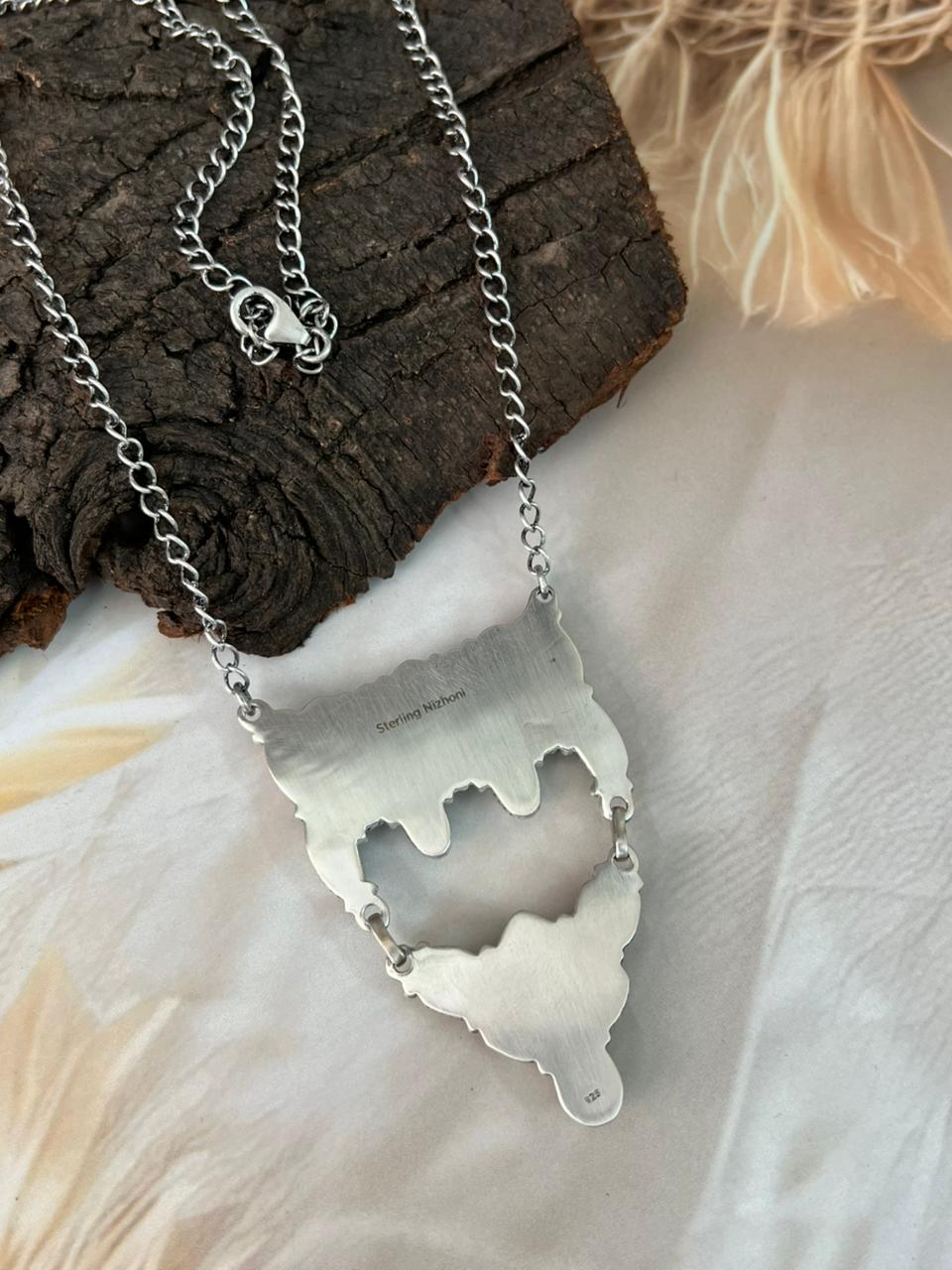 Handmade Sterling Silver Cotton Candy Necklace "Signed Nizhoni"