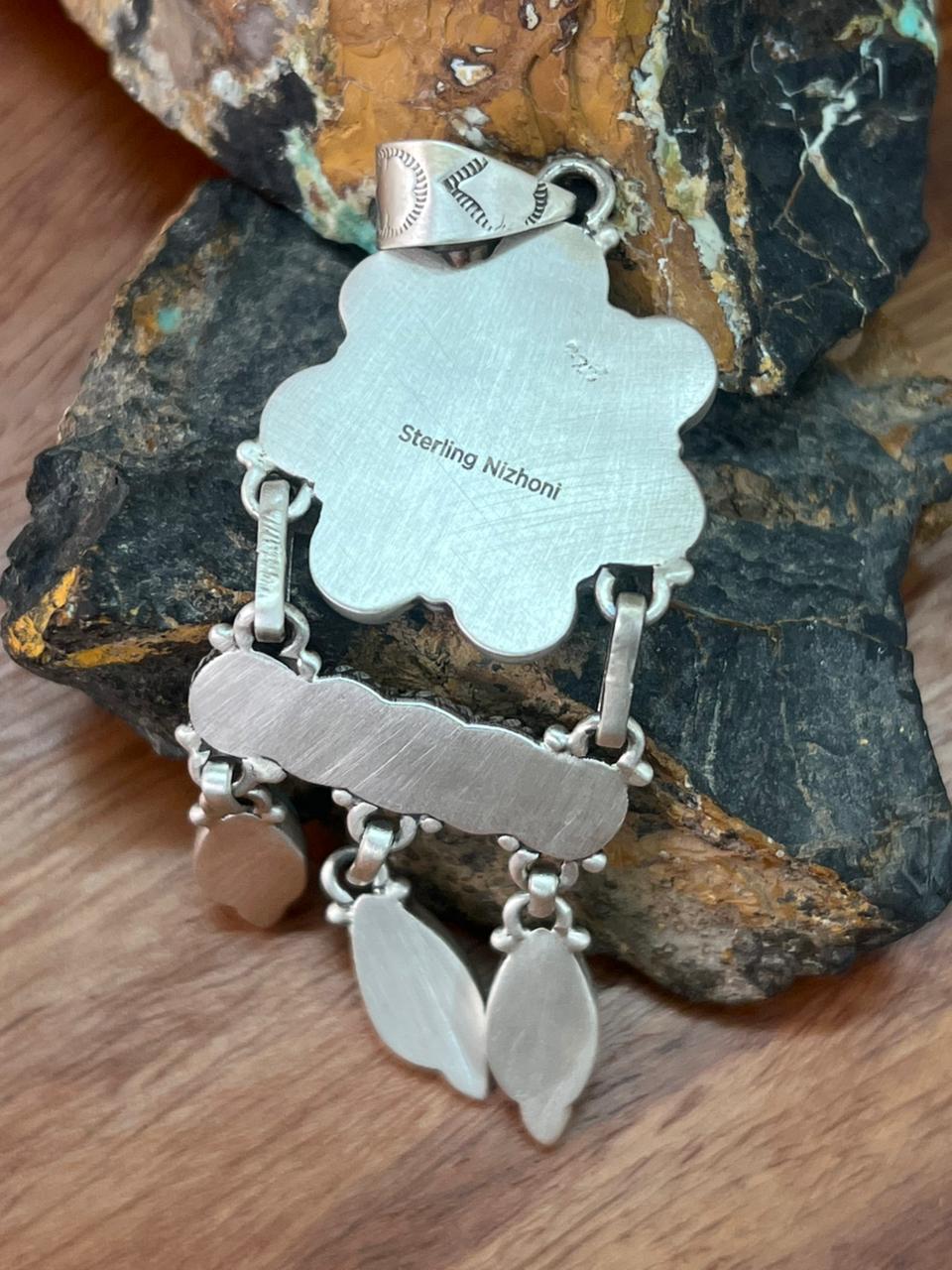 Handmade Sterling Silver Cotton Candy Pendant "Signed Nizhoni"