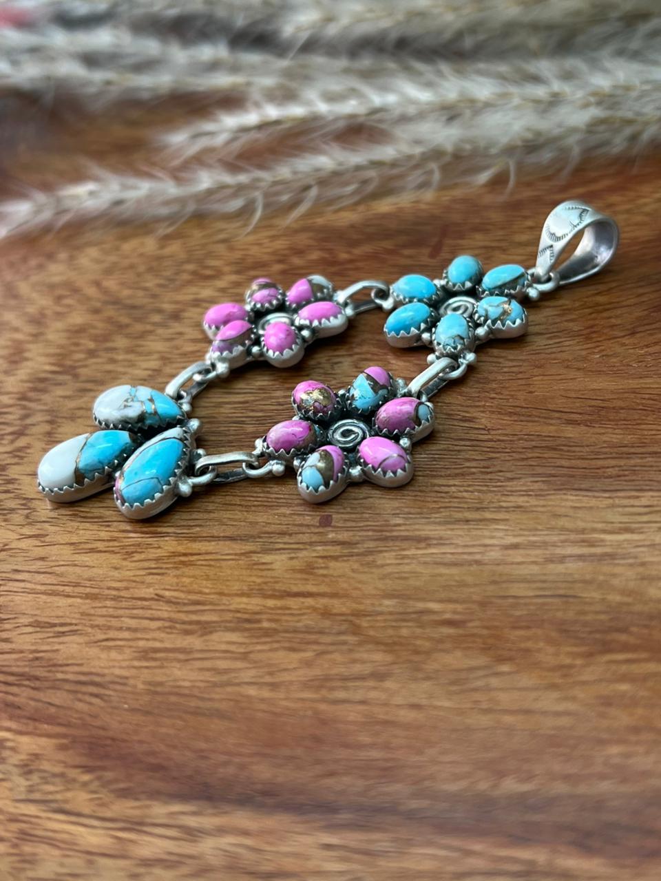Handmade Sterling Silver Cotton Candy Pendant "Signed Nizhoni"