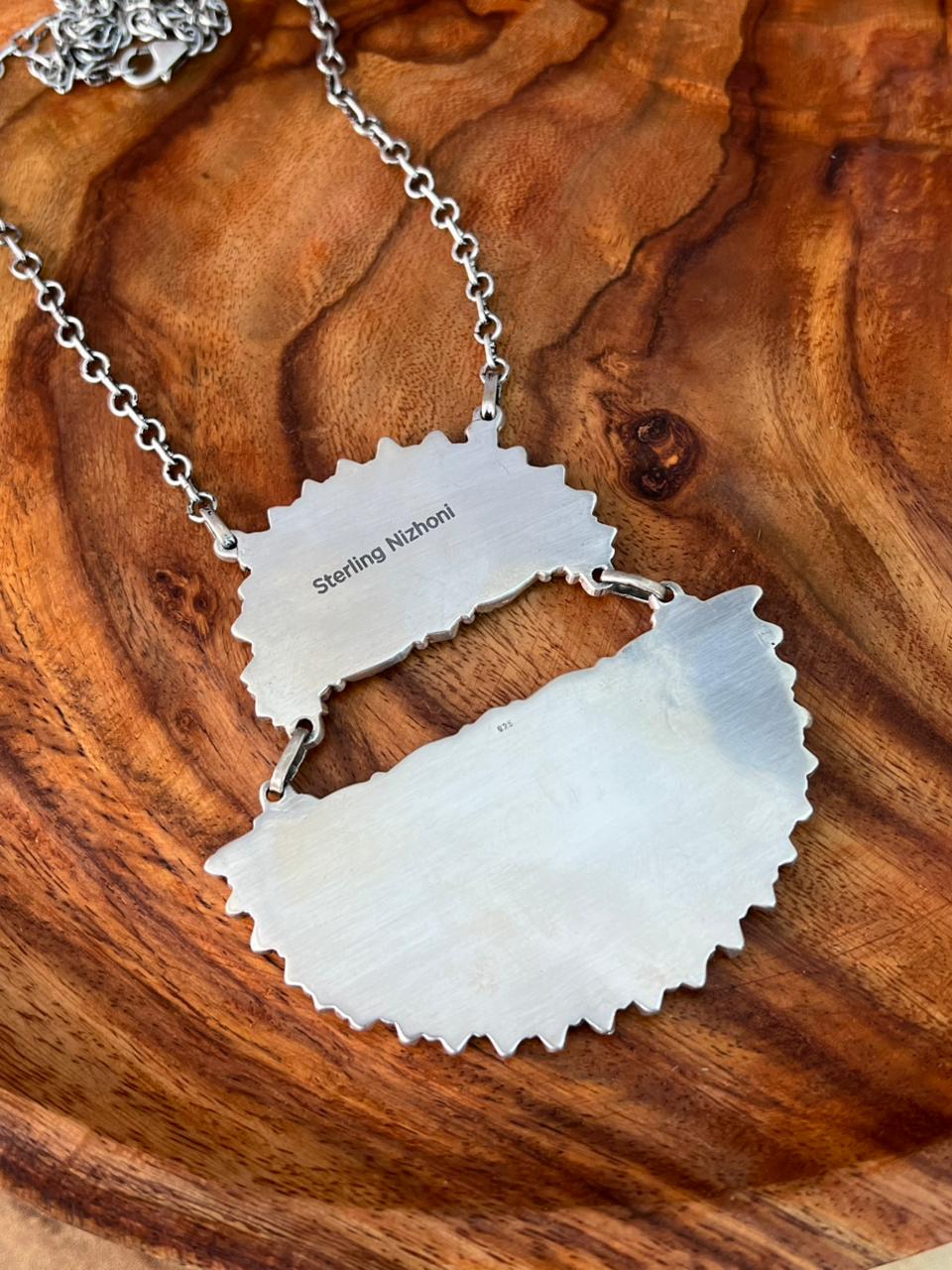 Handmade Sterling Silver Cotton Candy Necklace "Signed Nizhoni"