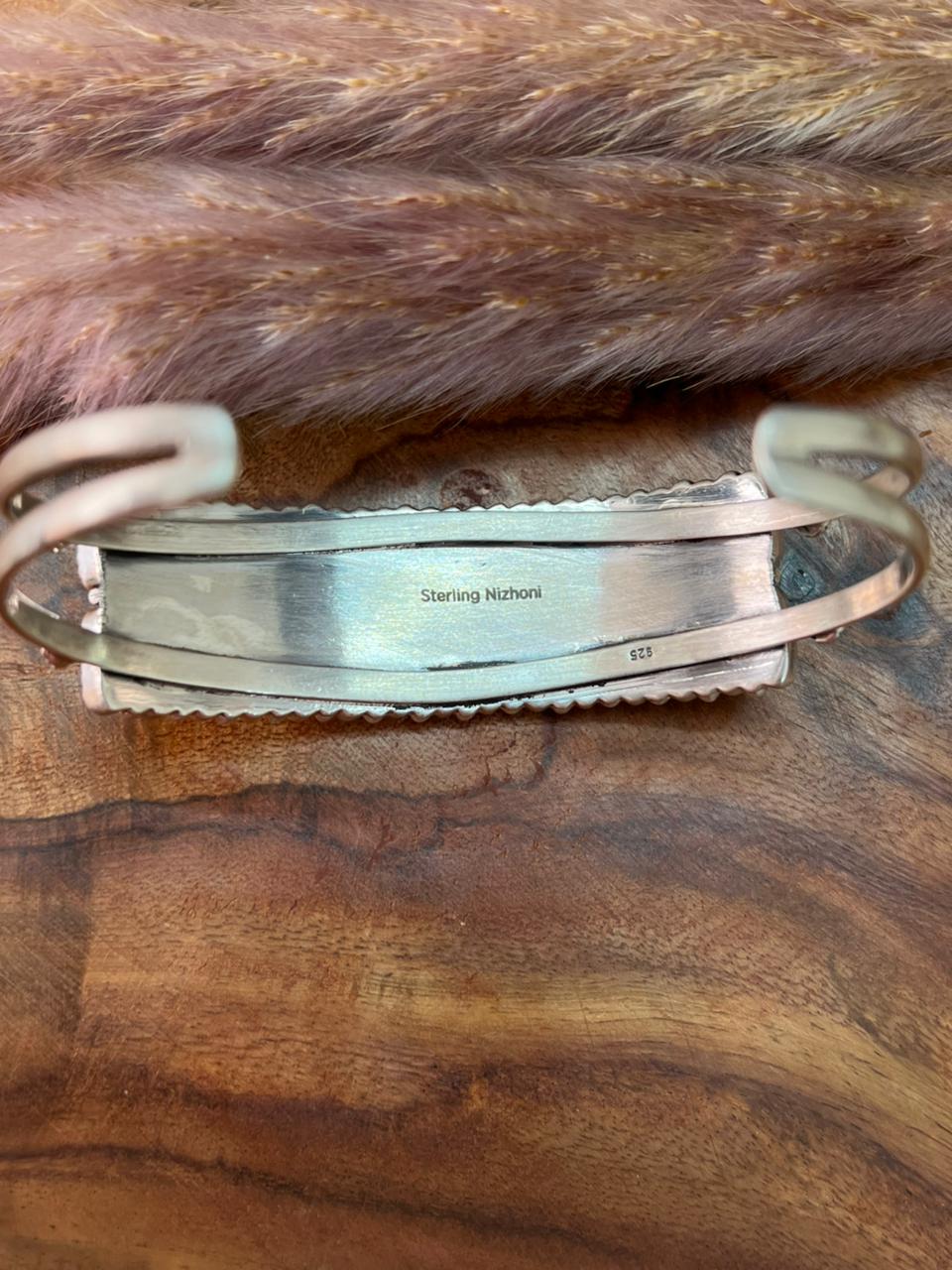 Handmade Sterling Silver Cotton Candy Cuff Bracelet "Signed Nizhoni"