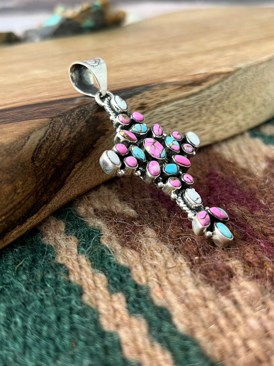 Handmade Sterling Silver Cotton Candy Pendant "Signed Nizhoni"