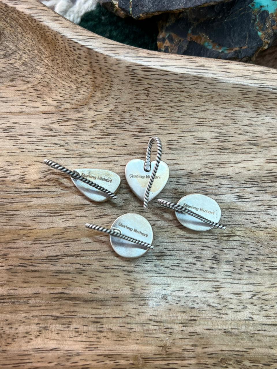 Handmade Sterling Silver Baja Turquoise Collection: Hat Pin "Signed Nizhoni"