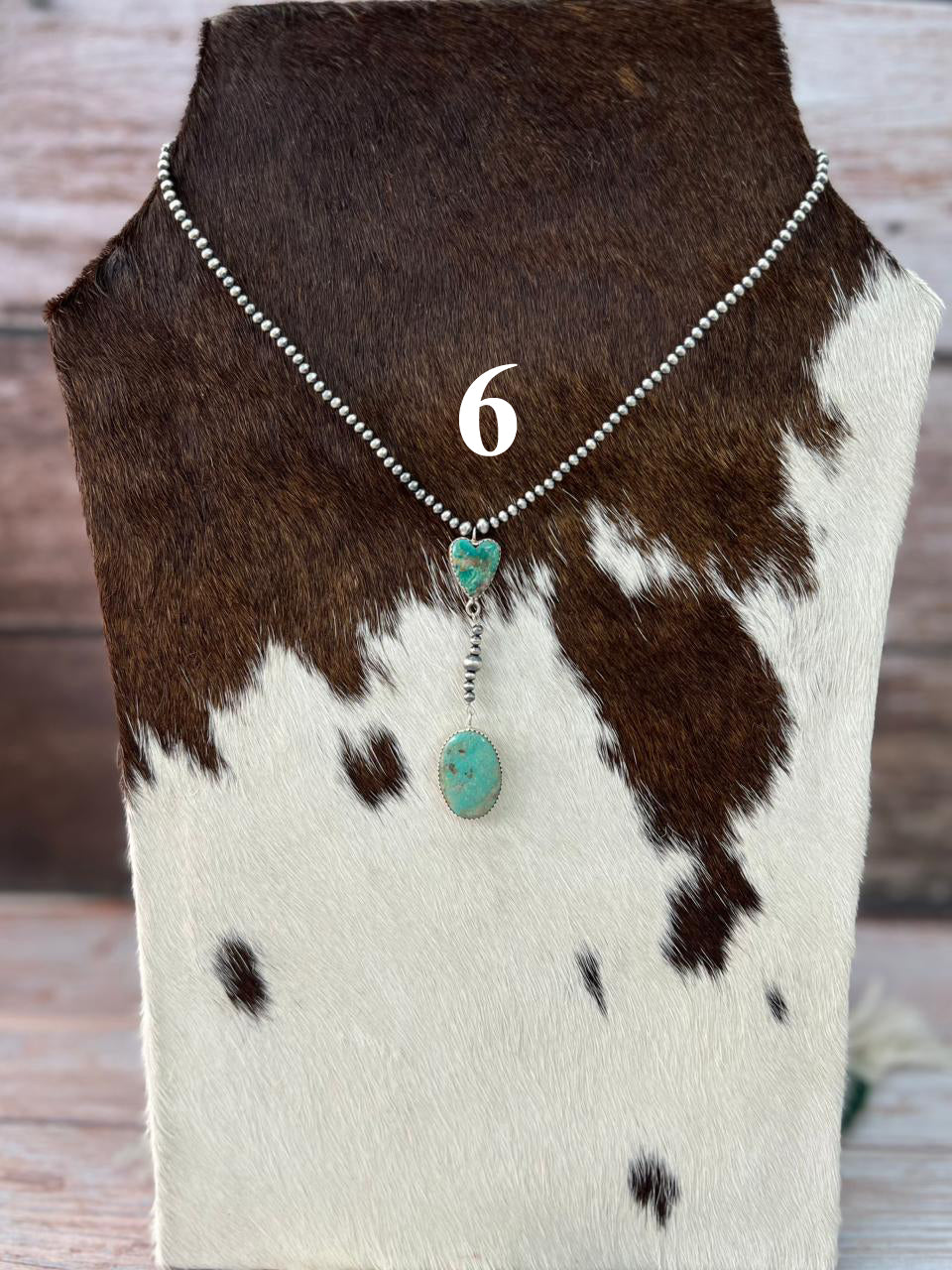 Handmade Sterling Silver Manassa Turquoise Beaded Necklace "Signed Nizhoni"