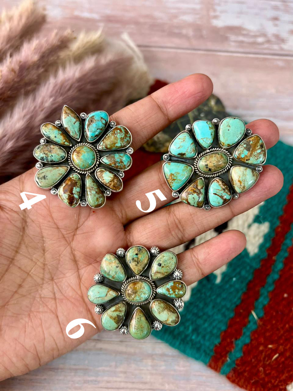 Handmade Sterling Silver Baja Turquoise Collection: Adjustable Ring "Signed Nizhoni" (3)