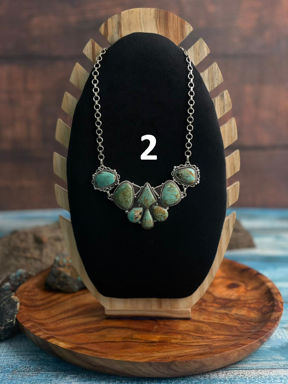 Handmade Sterling Silver Baja Turquoise Collection: Choker Necklace "Signed Nizhoni"