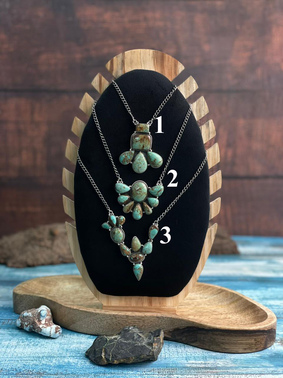 Handmade Sterling Silver Baja Turquoise Collection: Necklace "Signed Nizhoni"